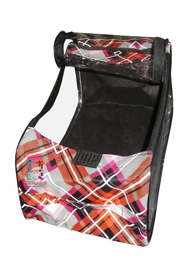 LUCES Fabric Shoe Cover Portable Travelling Half Transparent Storage Bag Footwear Wardrobe Dust-Proof Organizer Pouch Pack of 2 Multi - Image 3